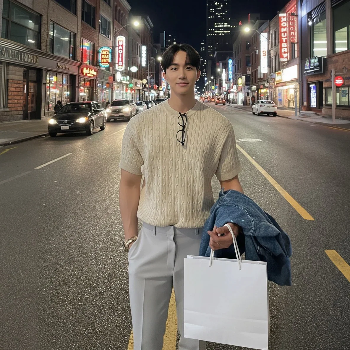 GS No. 101 Korean Knitted T-shirt - Image 3