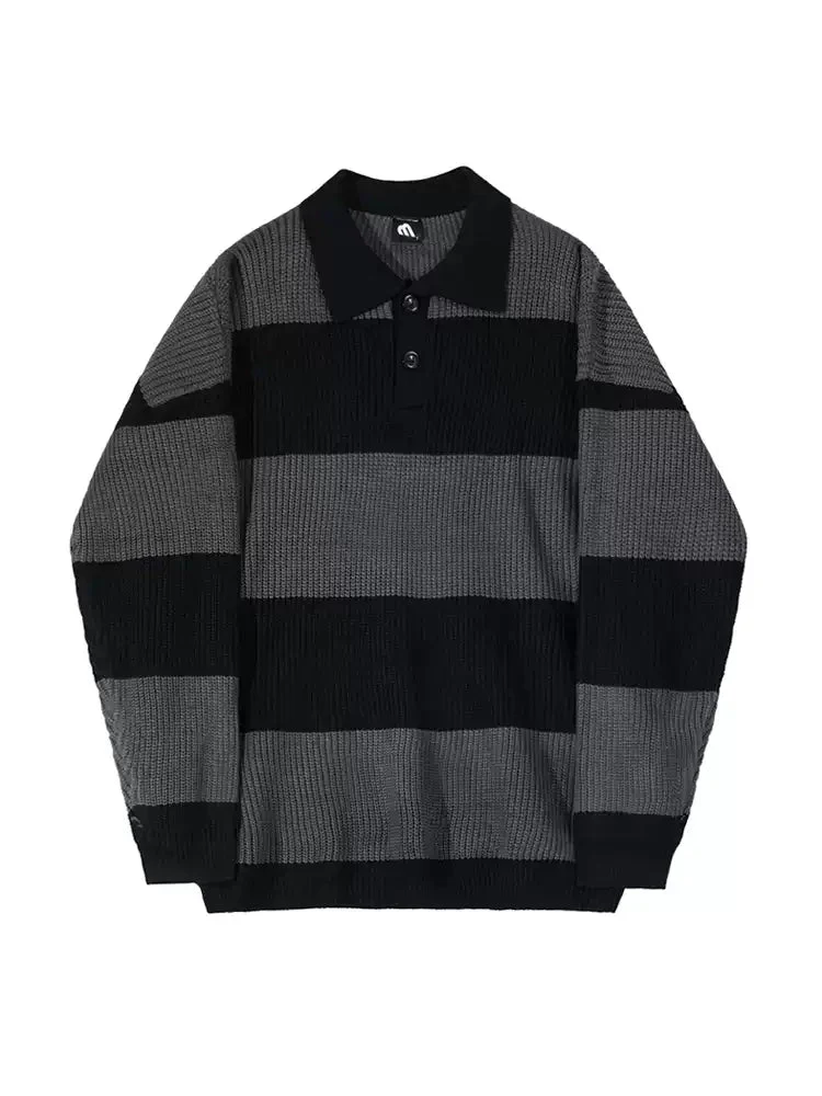 GS No. 102 Korean Stripe Knit Sweater - Image 3