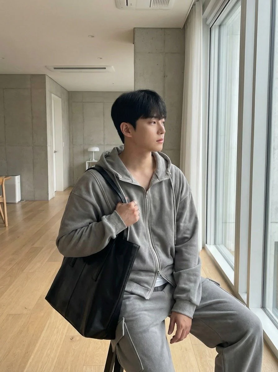 GS No. 94 Grey Zip-up Hoodie/Sweatpants - Image 3