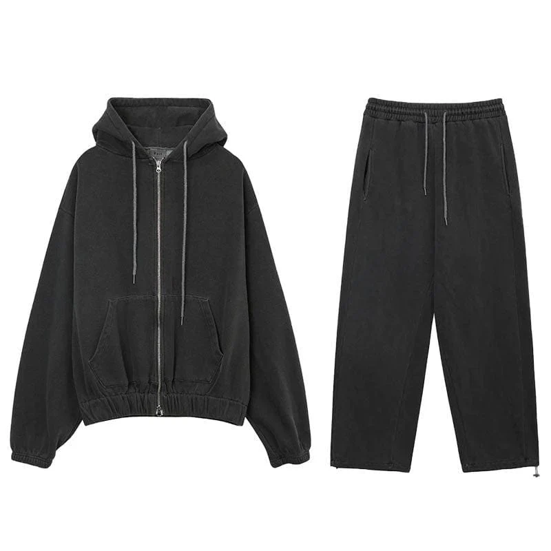 GS No. 94 Grey Zip-up Hoodie/Sweatpants - Image 5