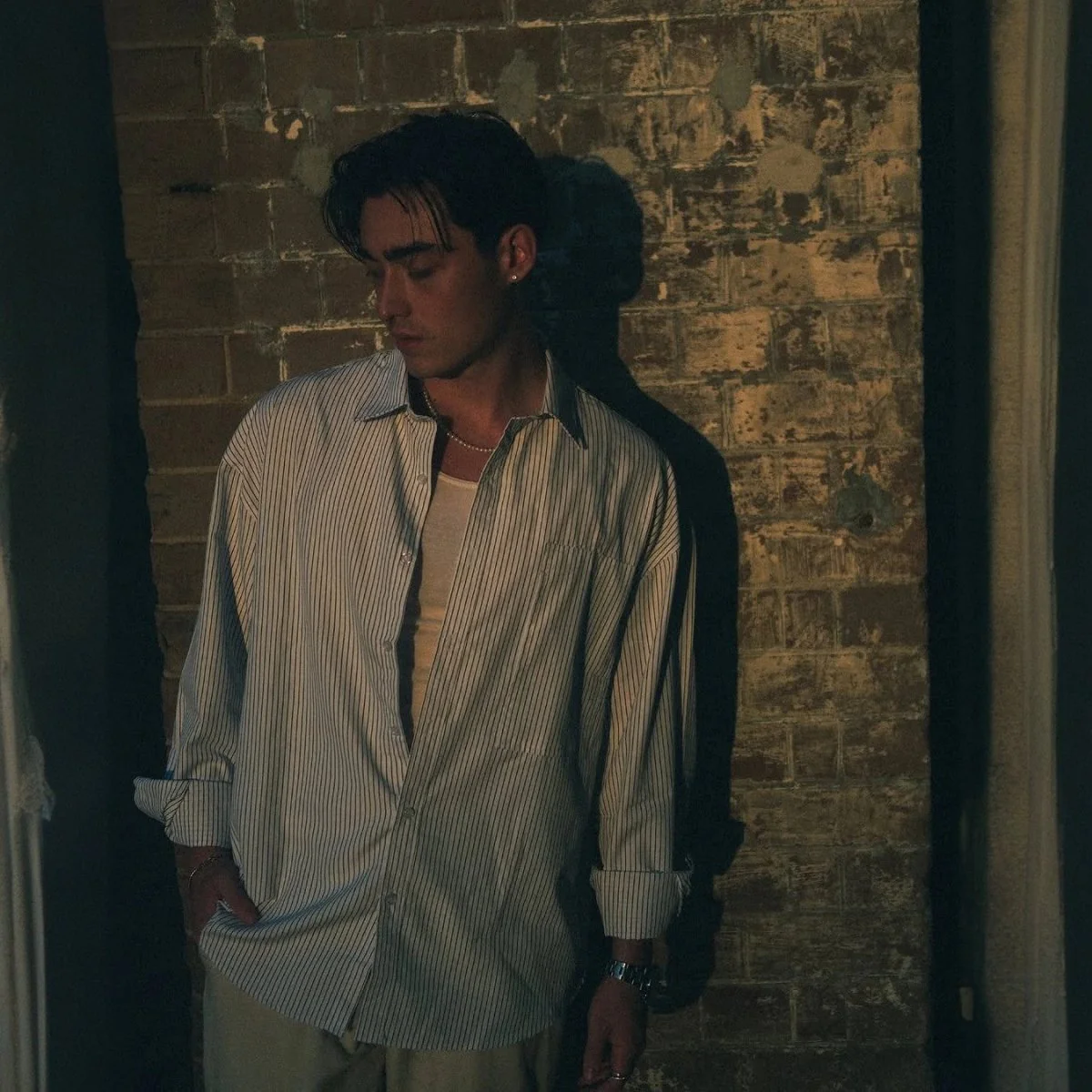 GS No. 99 Korean Loose Striped Shirt - Image 5